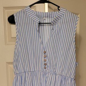 Blue & White striped dress